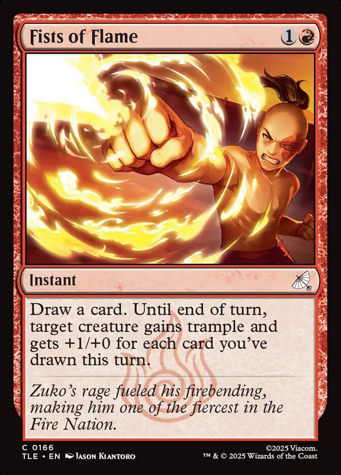 Fists of Flame 166 (Avatar: The Last Airbender: Eternal-Legal)  - Foil | Good Games Adelaide SA
