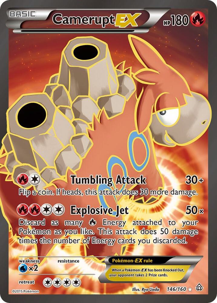 Camerupt EX Full Art 146/160 (XY - Primal Clash)  - Holofoil | Good Games Adelaide SA