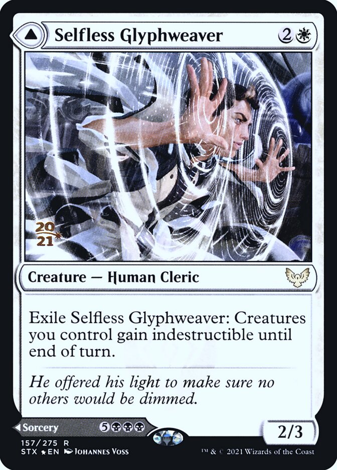 Selfless Glyphweaver // Deadly Vanity 157 (Prerelease Cards)  - Foil | Good Games Adelaide SA