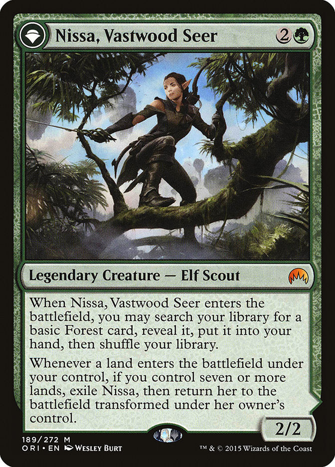 Nissa, Vastwood Seer // Nissa, Sage Animist 189 (Magic Origins)  - Foil | Good Games Adelaide SA