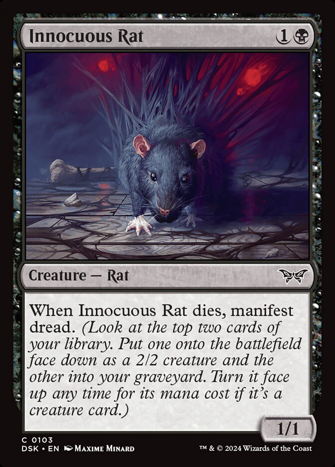 Innocuous Rat 103 (Duskmourn: House of Horror)  - Foil | Good Games Adelaide SA
