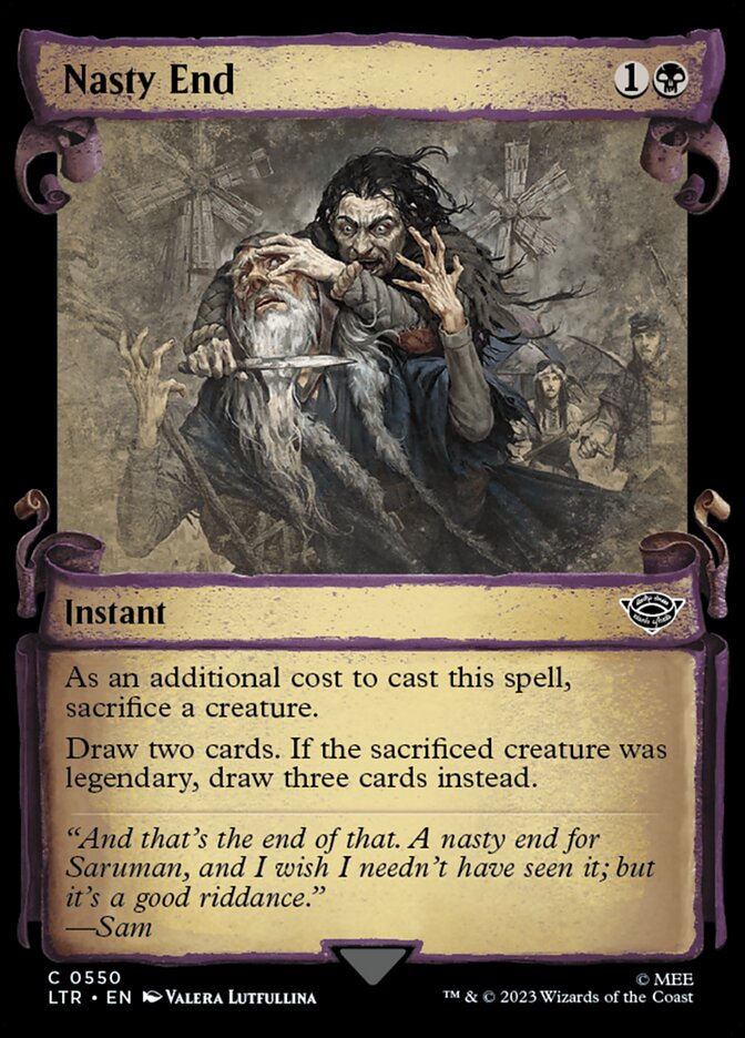 Nasty End 550 (Universes Beyond: The Lord of the Rings: Tales of Middle-earth)  - Showcase Scroll Foil | Good Games Adelaide SA