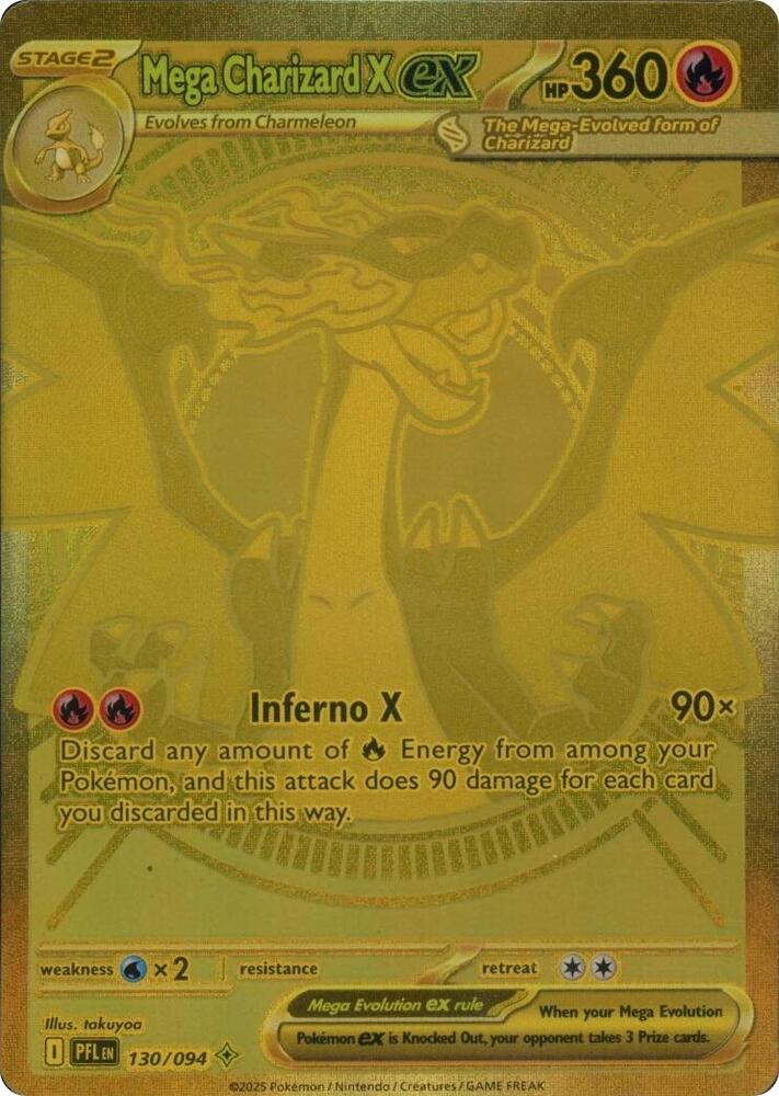 Mega Charizard X ex 130/094 (ME02: Phantasmal Flames)  - Holofoil | Good Games Adelaide SA