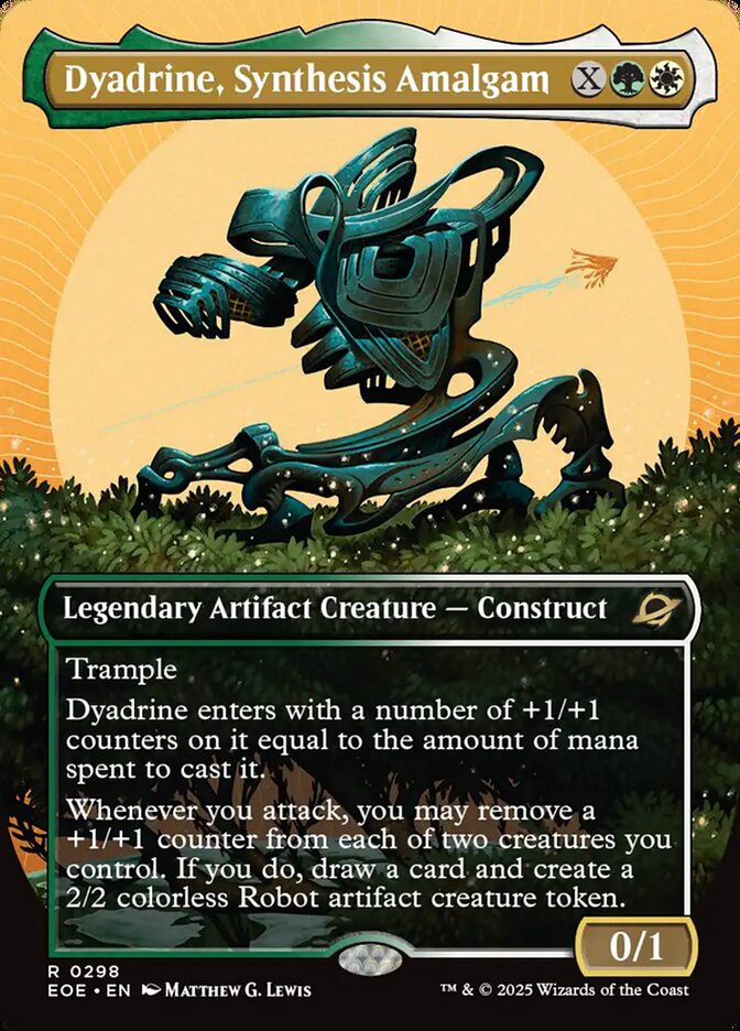 Dyadrine Synthesis Amalgam Borderless 298 (Edge of Eternities)  - Borderless Foil | Good Games Adelaide SA