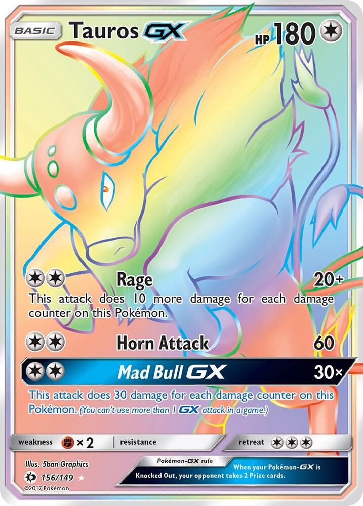 Tauros GX Secret 156/149 (SM Base Set)  - Holofoil | Good Games Adelaide SA