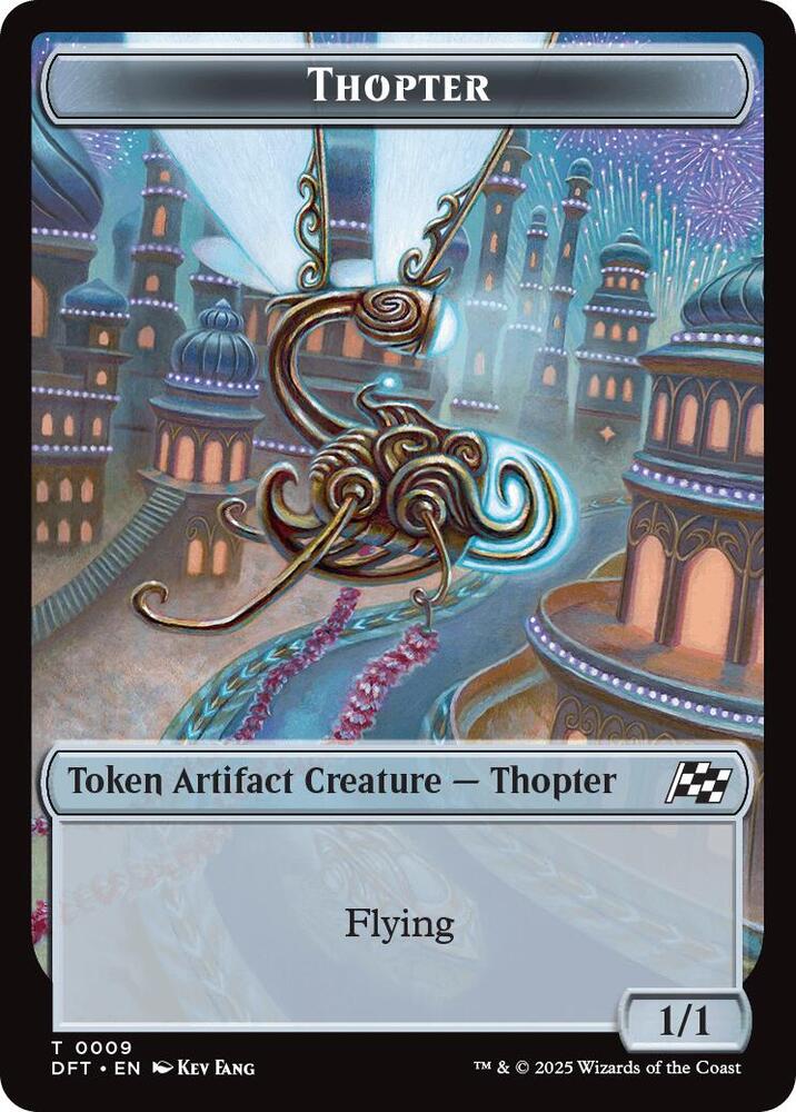 Thopter 0009 Treasure Double Sided Token 9 // 11 (Aetherdrift)  - Foil | Good Games Adelaide SA