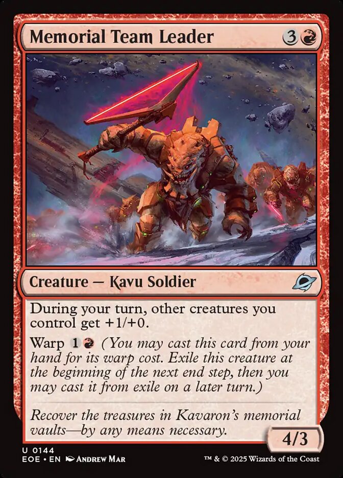 Memorial Team Leader 144 (Edge of Eternities)  - Foil | Good Games Adelaide SA
