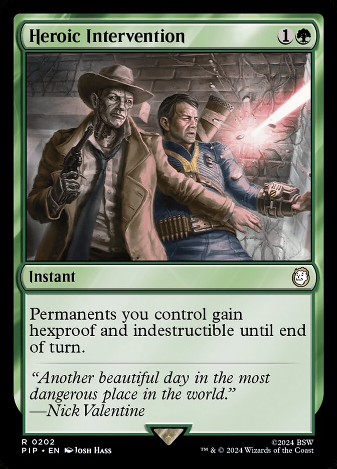 Heroic Intervention 202 (Universes Beyond: Fallout)  - Foil | Good Games Adelaide SA