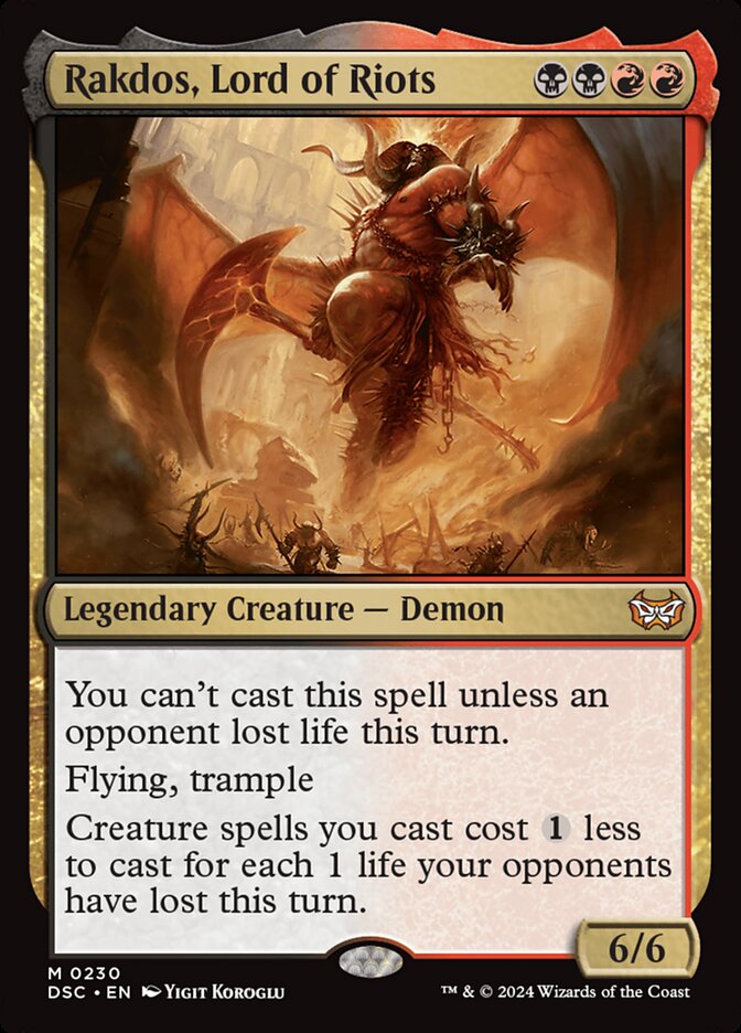 Rakdos, Lord of Riots 230 (Commander: Duskmourn: House of Horror)  | Good Games Adelaide SA