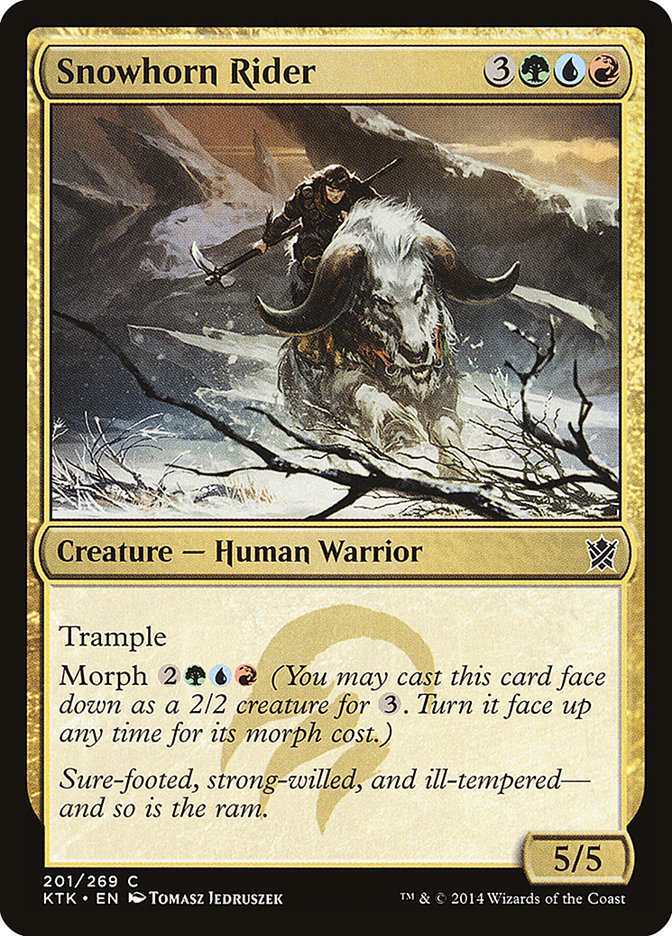 Snowhorn Rider 201 (Khans of Tarkir)  - Foil | Good Games Adelaide SA