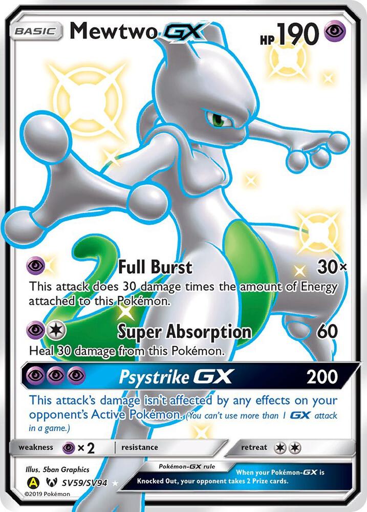 Mewtwo GX SV59/SV94 (Hidden Fates: Shiny Vault)  - Holofoil | Good Games Adelaide SA