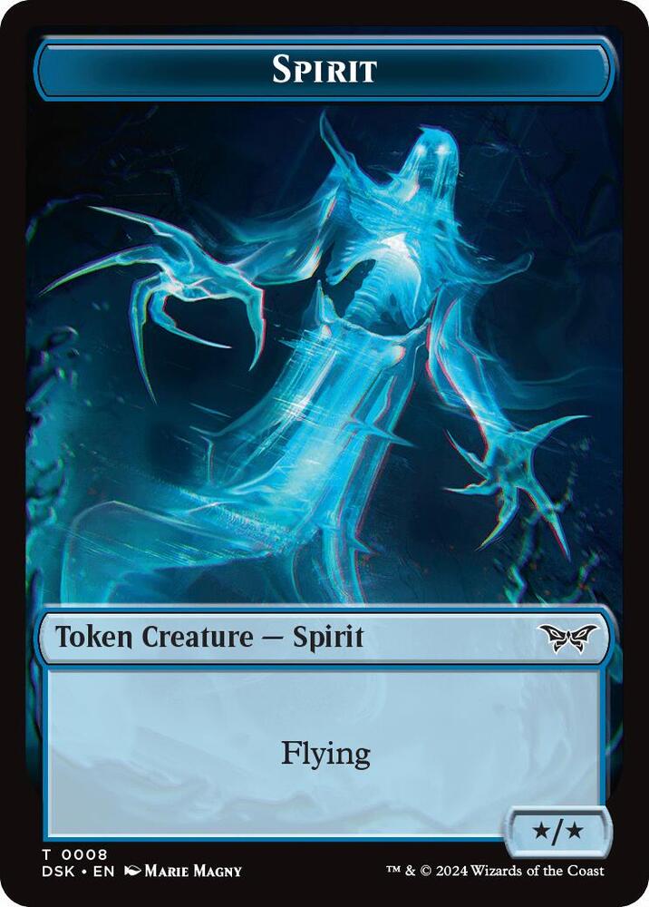 Spirit 0008 Token 8 (Duskmourn: House of Horror)  - Foil | Good Games Adelaide SA
