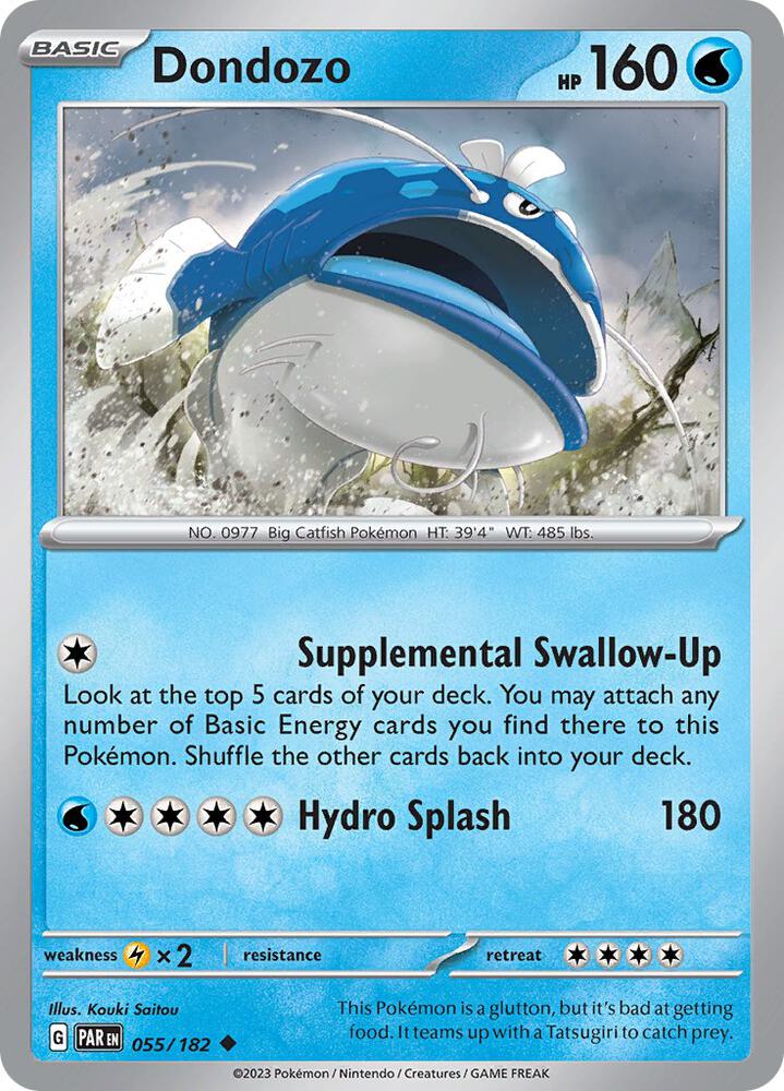 Dondozo 055/182 (SV04: Paradox Rift)  - Reverse Holofoil | Good Games Adelaide SA