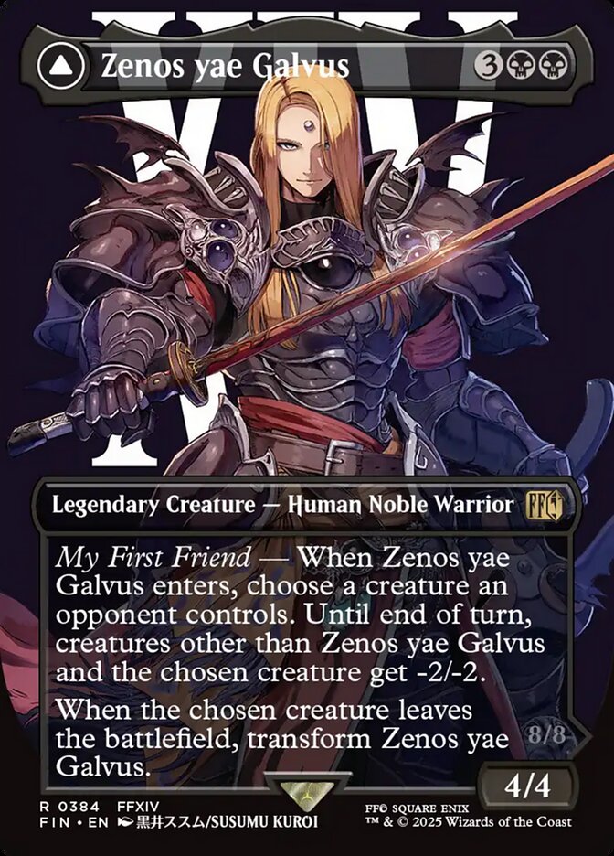 Zenos yae Galvus Borderless 384 (FINAL FANTASY)  - Borderless Foil | Good Games Adelaide SA