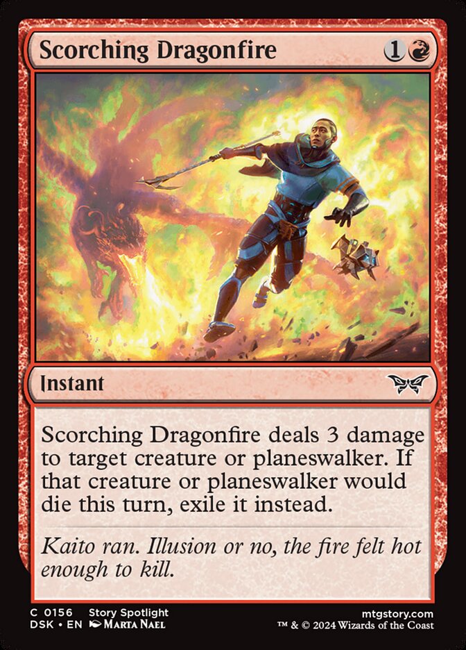 Scorching Dragonfire 156 (Duskmourn: House of Horror)  - Foil | Good Games Adelaide SA