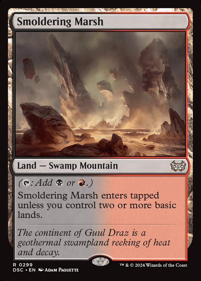 Smoldering Marsh 299 (Commander: Duskmourn: House of Horror)  | Good Games Adelaide SA