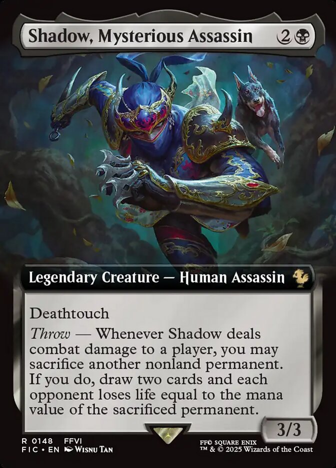 Shadow, Mysterious Assassin 148 (Commander: FINAL FANTASY)  - Extended Art Foil | Good Games Adelaide SA