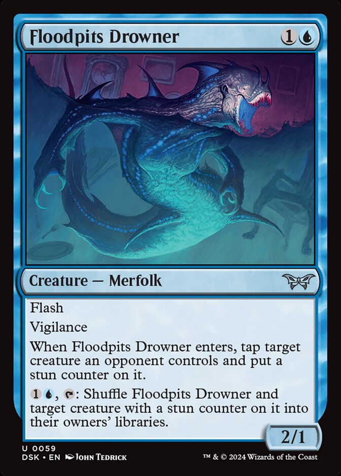 Floodpits Drowner 59 (Duskmourn: House of Horror)  - Foil | Good Games Adelaide SA