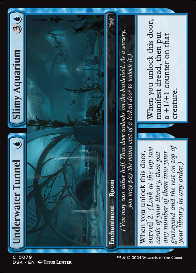 Underwater Tunnel // Slimy Aquarium 79 (Duskmourn: House of Horror)  - Foil | Good Games Adelaide SA