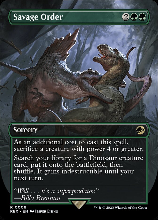 Savage Order 6 (Universes Beyond: Jurassic World Collection)  - Foil | Good Games Adelaide SA