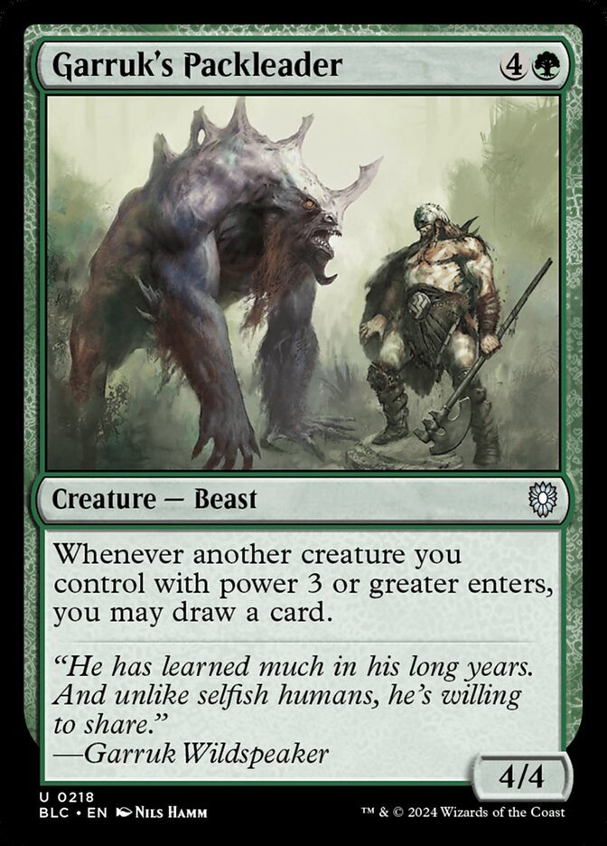 Garruk's Packleader 218 (Commander: Bloomburrow)  | Good Games Adelaide SA