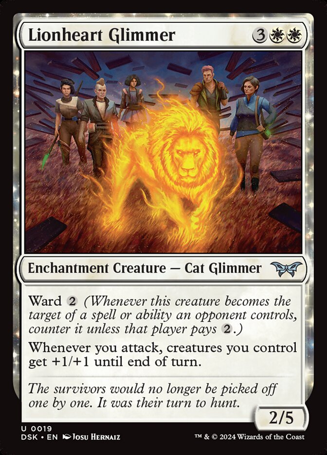 Lionheart Glimmer 19 (Duskmourn: House of Horror)  - Foil | Good Games Adelaide SA