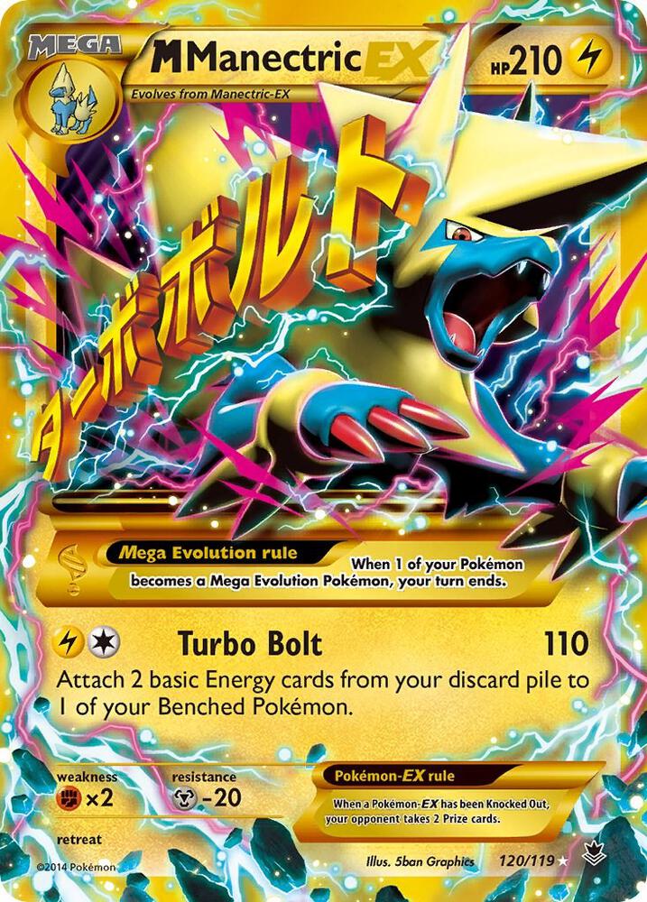 M Manectric EX Secret Rare 120/119 (XY - Phantom Forces)  - Holofoil | Good Games Adelaide SA