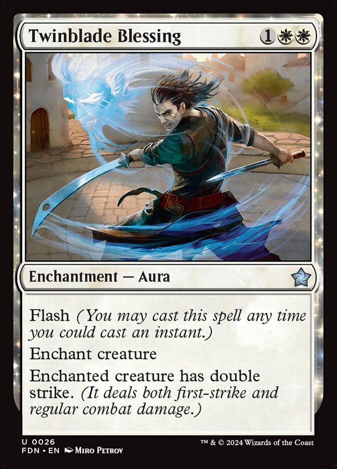 Twinblade Blessing 26 (Foundations)  - Foil | Good Games Adelaide SA