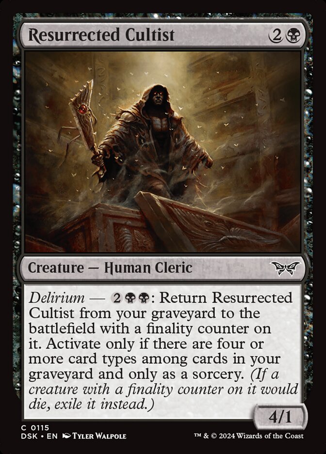 Resurrected Cultist 115 (Duskmourn: House of Horror)  | Good Games Adelaide SA