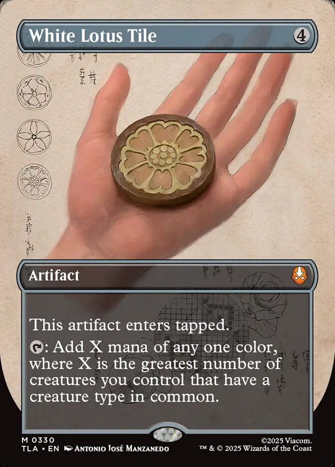 White Lotus Tile Borderless 330 (Avatar: The Last Airbender)  - Borderless | Good Games Adelaide SA