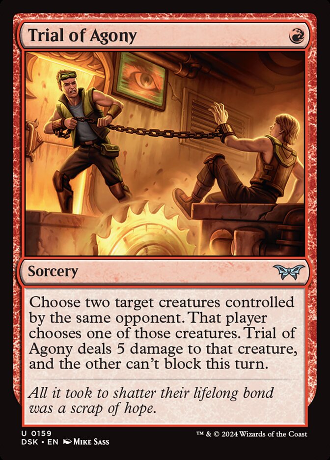 Trial of Agony 159 (Duskmourn: House of Horror)  - Foil | Good Games Adelaide SA