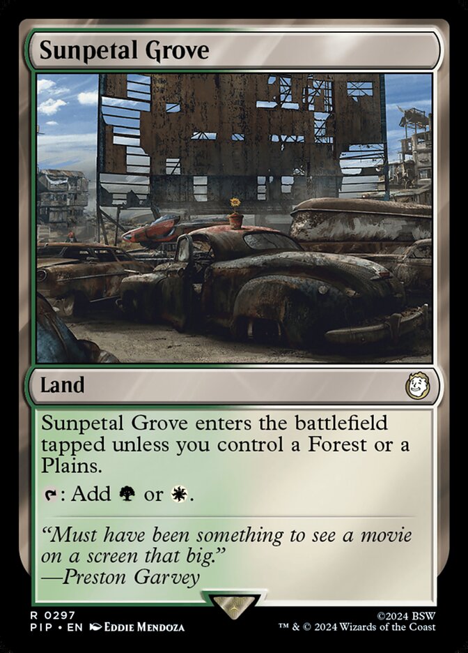 Sunpetal Grove 297 (Universes Beyond: Fallout)  - Foil | Good Games Adelaide SA