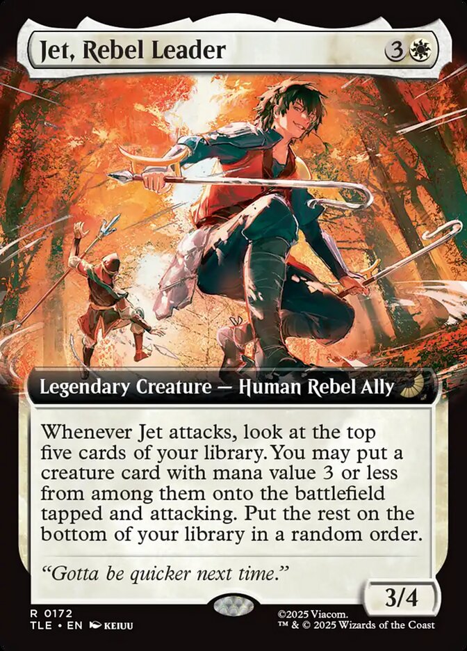Jet, Rebel Leader 172/0 (Avatar: The Last Airbender: Eternal-Legal)  - Extended Art Foil | Good Games Adelaide SA