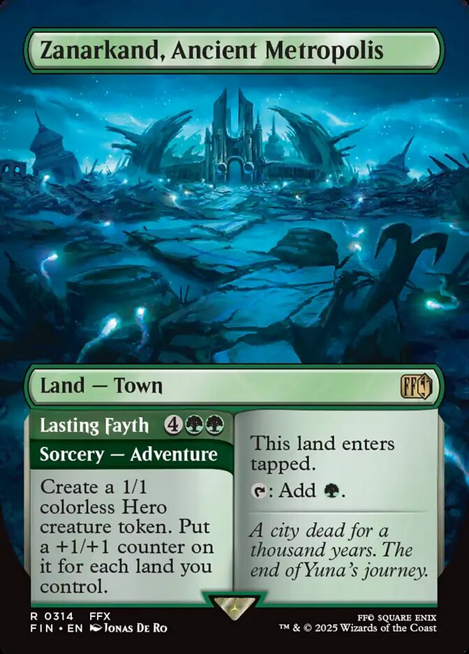 Zanarkand, Ancient Metropolis // Lasting Fayth 314/309 (FINAL FANTASY)  - Borderless Foil | Good Games Adelaide SA