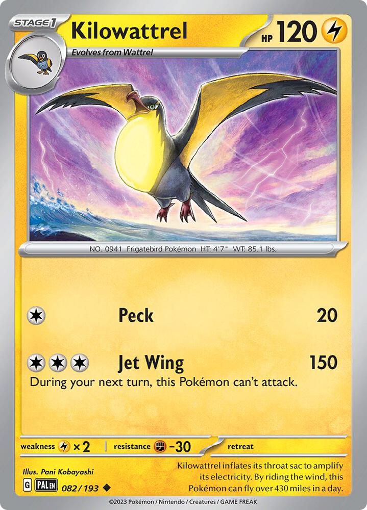 Kilowattrel 082/193 (SV02: Paldea Evolved)  | Good Games Adelaide SA