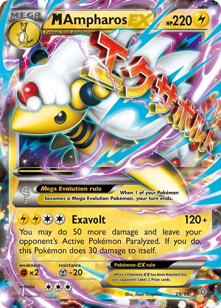 M Ampharos EX 28/98 (XY - Ancient Origins)  - Holofoil | Good Games Adelaide SA
