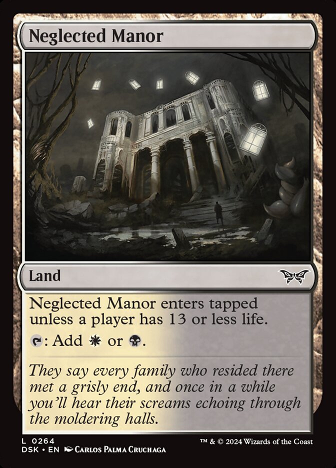 Neglected Manor 264 (Duskmourn: House of Horror)  - Foil | Good Games Adelaide SA