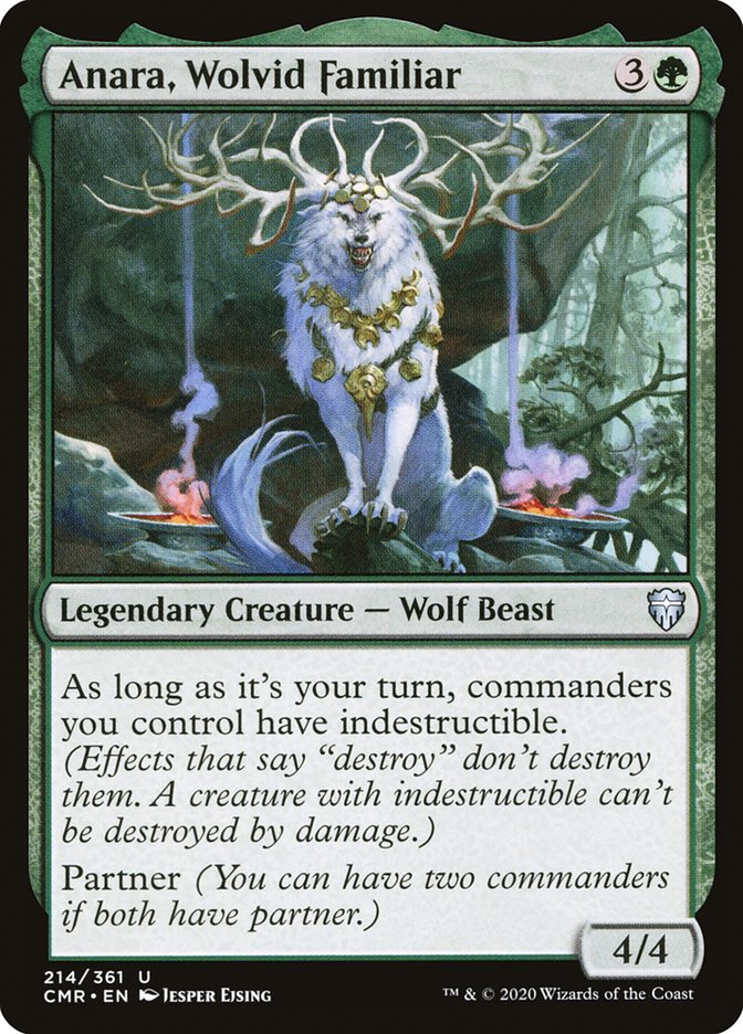 Anara, Wolvid Familiar 214 (Commander Legends)  - Foil | Good Games Adelaide SA