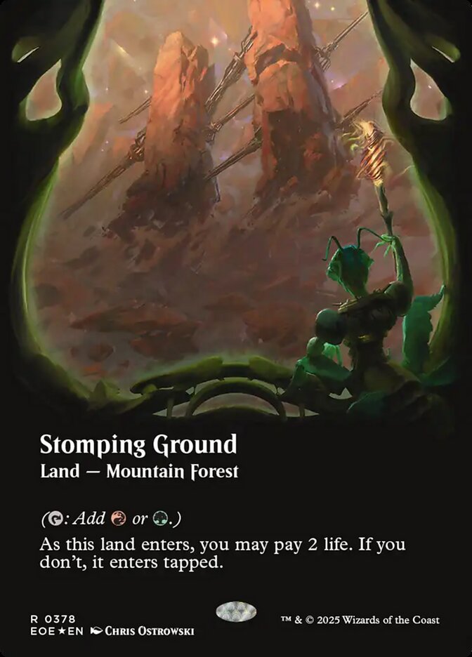 Stomping Ground 378/276 (Edge of Eternities)  - Borderless Galaxy Foil | Good Games Adelaide SA