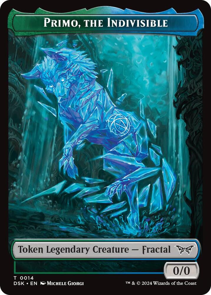 Primo the Indivisible Manifest Double Sided Token 14 // 18 (Duskmourn: House of Horror)  | Good Games Adelaide SA
