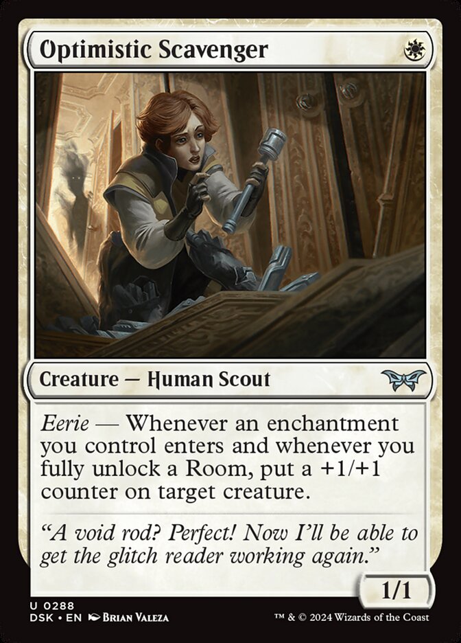 Optimistic Scavenger (Lurking Evil) 288 (Duskmourn: House of Horror)  - Foil | Good Games Adelaide SA
