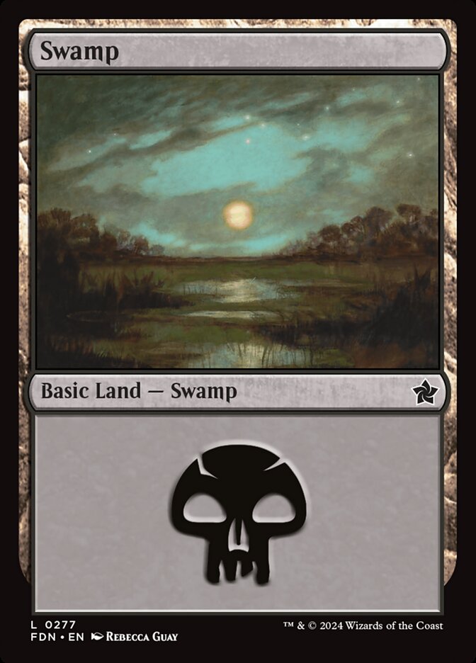 Swamp 0277 277 (Foundations)  - Foil | Good Games Adelaide SA