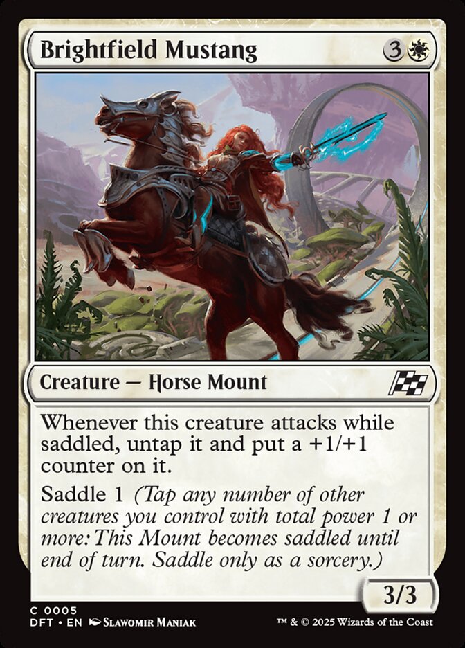 Brightfield Mustang 5 (Aetherdrift)  - Foil | Good Games Adelaide SA