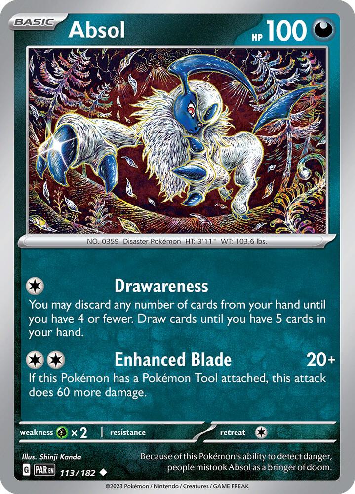 Absol 113/182 (SV04: Paradox Rift)  - Reverse Holofoil | Good Games Adelaide SA