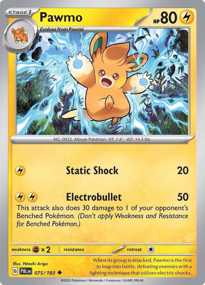 Pawmo 075/193 (SV02: Paldea Evolved)  | Good Games Adelaide SA