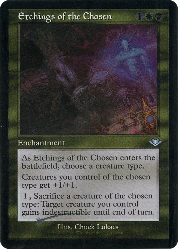 Etchings of the Chosen Retro Frame Foil Etched 25 (Modern Horizons)  - Retro Etched Foil | Good Games Adelaide SA