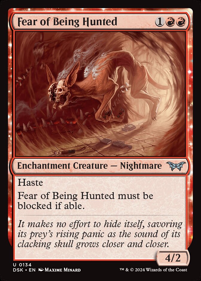 Fear of Being Hunted 134 (Duskmourn: House of Horror)  - Foil | Good Games Adelaide SA