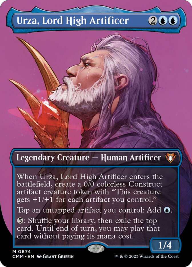 Urza, Lord High Artificer 674 (Commander Masters)  - Borderless | Good Games Adelaide SA