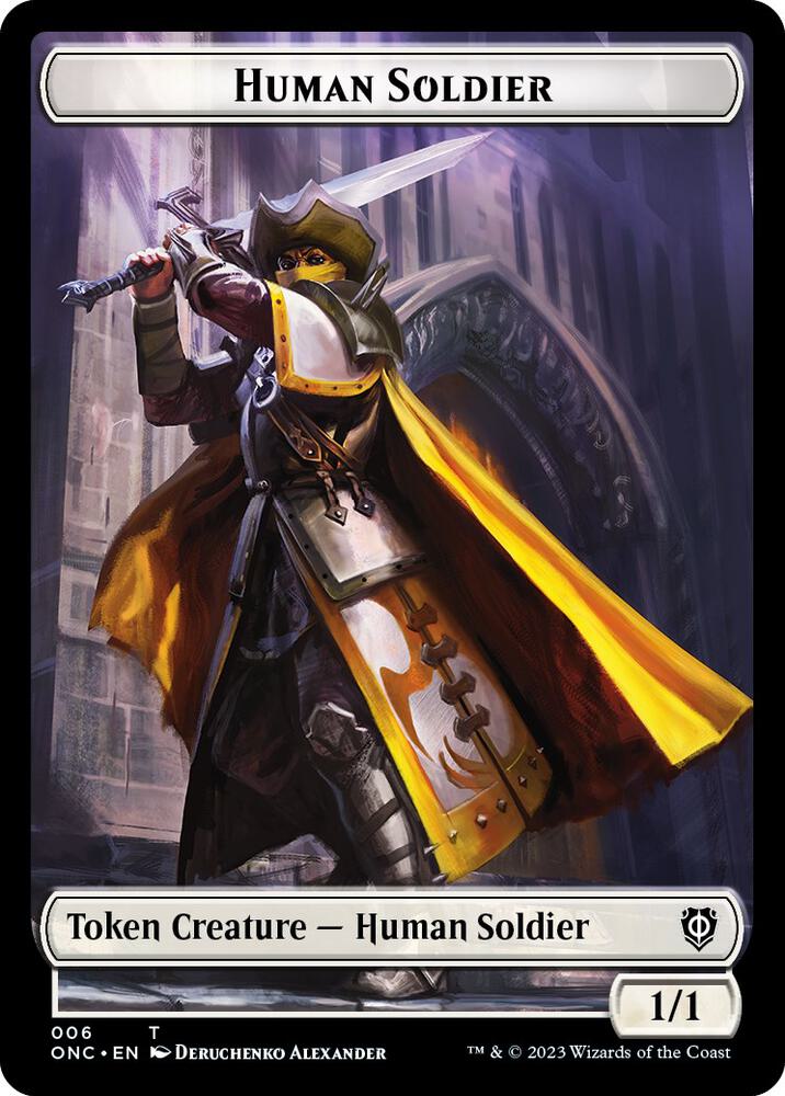 Human Soldier Elephant Double Sided Token 6 // 14 (Commander: Phyrexia: All Will Be One)  | Good Games Adelaide SA
