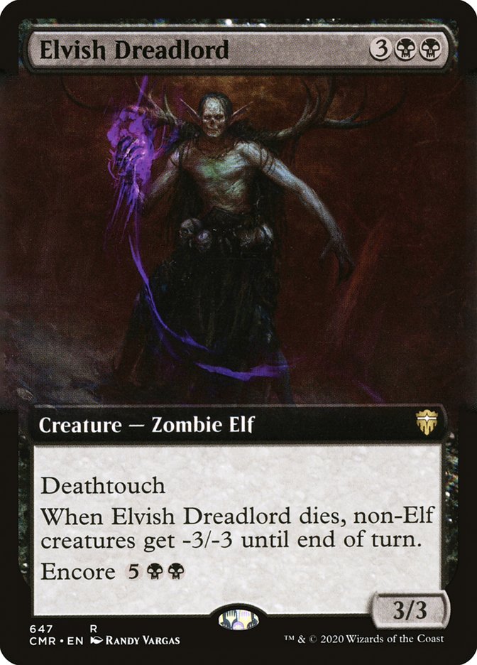 Elvish Dreadlord 647 (Commander Legends)  - Extended Art | Good Games Adelaide SA